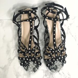 [Brand New] Black embellished heels